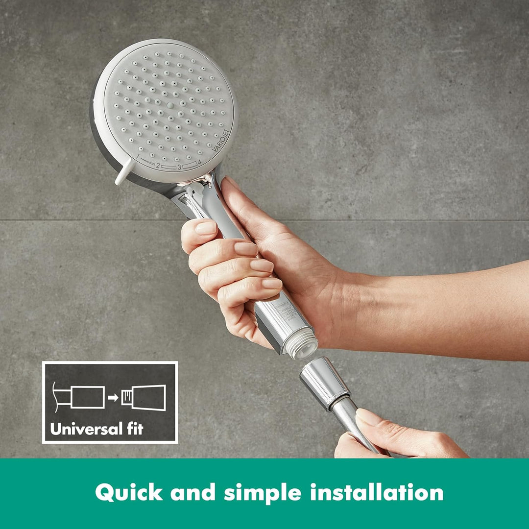 hansgrohe Croma 100 wassersparender Duschkopf 100 mm (4 Strahlarten) Chrom 4 Strahlarten /