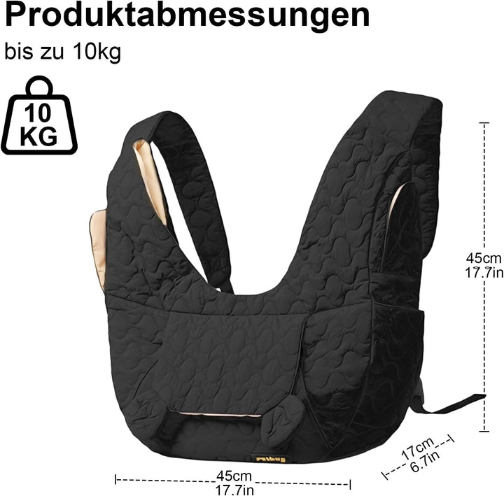 Hundetragetasche Bis 10 Kg, Freihändige Front Hunderucksack mit Verstellbarem Gurt, Bequeme Hunde Tr