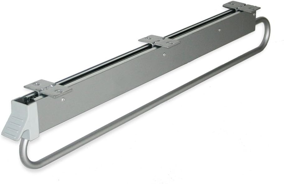 Emuca - Garderobenauszug für Kleiderschrank, Länge 800mm, Edelstahl und Kunststoff, Verchromt, Verch