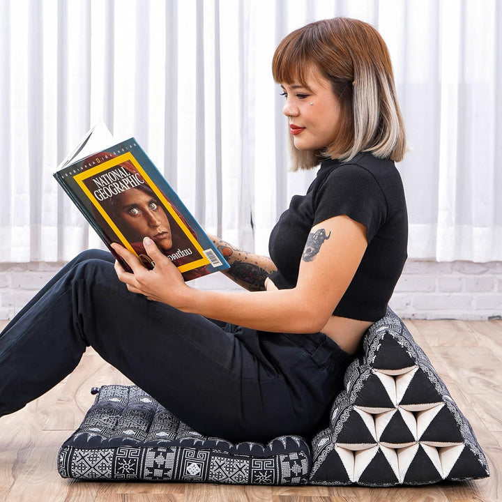 Leewadee Thai-Kissen Falt-Matratze Chill-Out Klapp-Matte Gepolsterte Lesestütze Boden-Liege-Matte mi