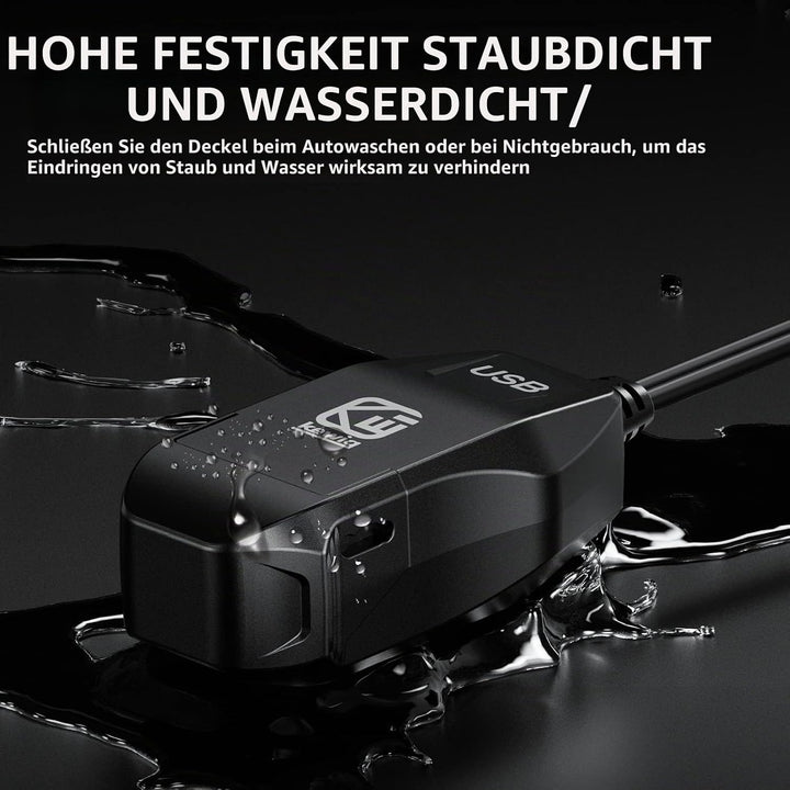 Kewig Motorrad-USB-Ladegerät SAE-auf-USB-Adapter Wasserdichtes Motorrad-Ladegerät, DC 9V-24V Motorra