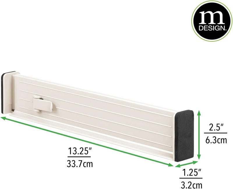 mDesign 4er-Set verstellbarer Schubladeneinsatz – praktischer Schubladen Organizer für Schrank und K