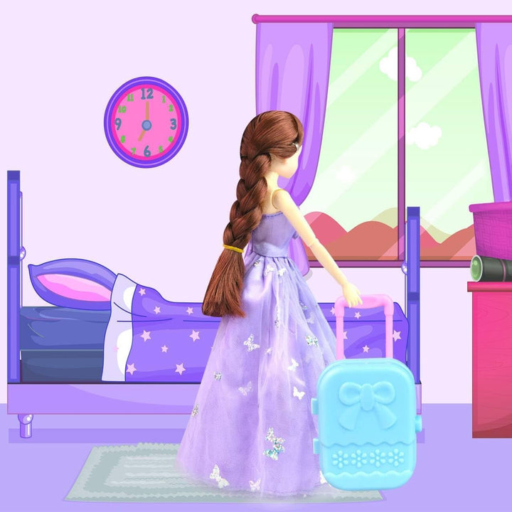 75 Kleidung Schmuck Zubehör für Puppen Kleiderschrank für 11,5 Zoll Puppen Puppenschrank Set mit 1 P