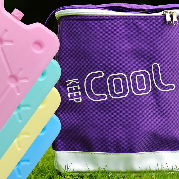 com-four® 4X Extra flaches Kühlakku - Platzsparend und ideal für Kühlbox und Kühltasche - Grosses Kü