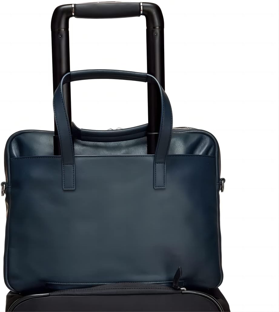 KNOMO Hanover Damen 14 Zoll Laptop Aktentasche, Computer Tasche, Brieftasche, Schwarz Dunkelblau, Le
