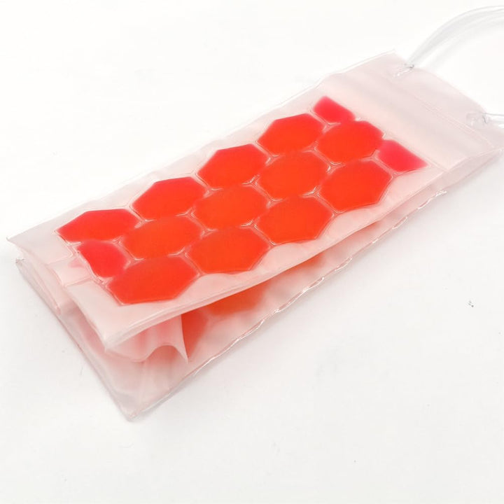 Kühltasche für Weinflaschen, transparent, 3 Stück (rot), Rot