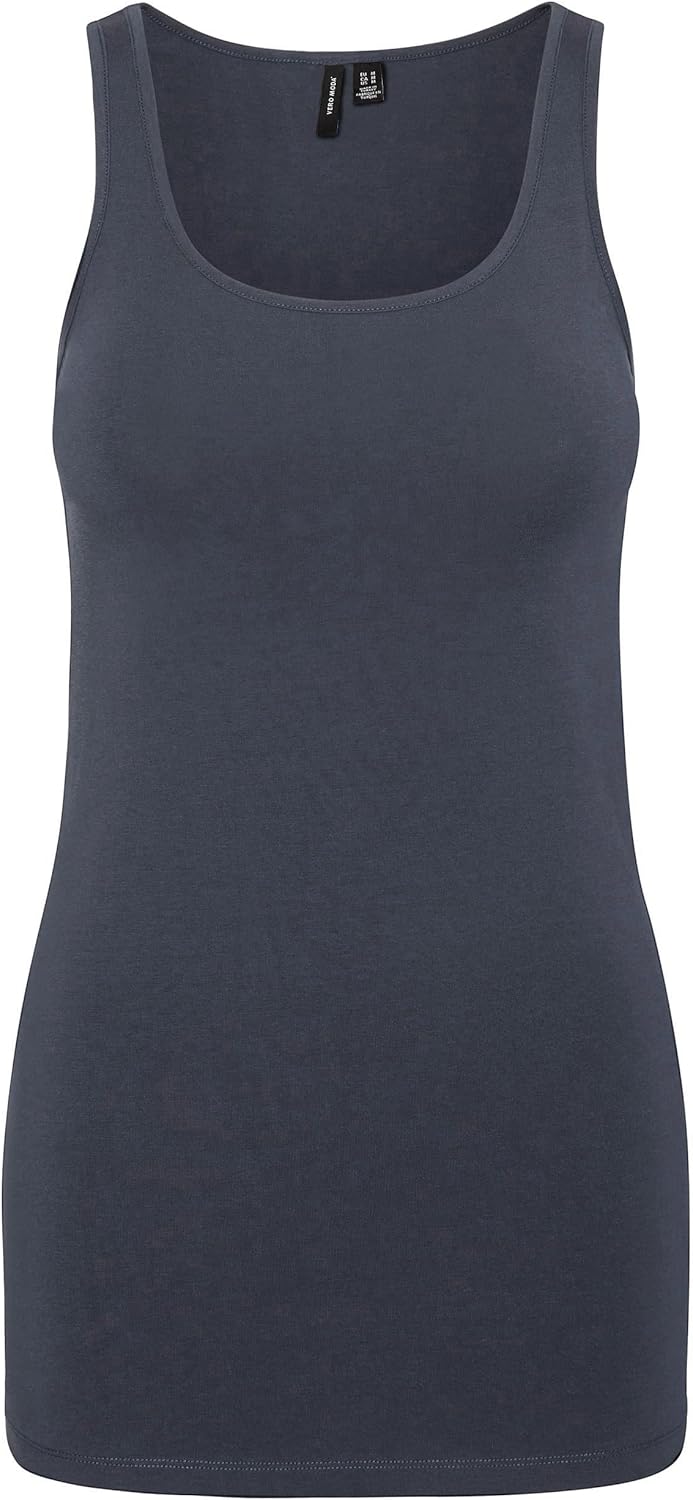 VERO MODA Damen VMMAXI My Soft Long Tank TOP GA 4 10265024 XS Blau/Weiss (2x Ombre Blue/ 1x Bright W