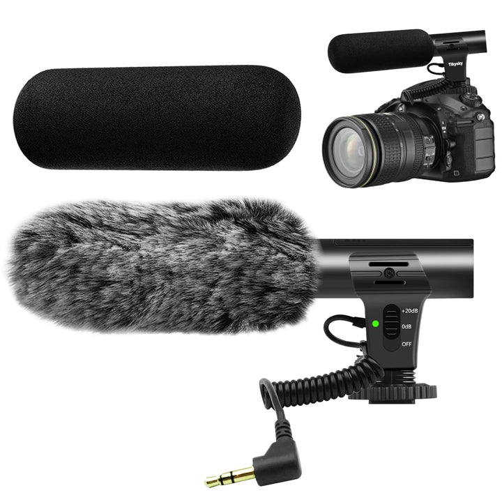 Videomikrofon für DSLR-Interviews, Kamera Mikrofon Shotgun-Mikrofon für Canon, Nikon, Sony, Panasoni
