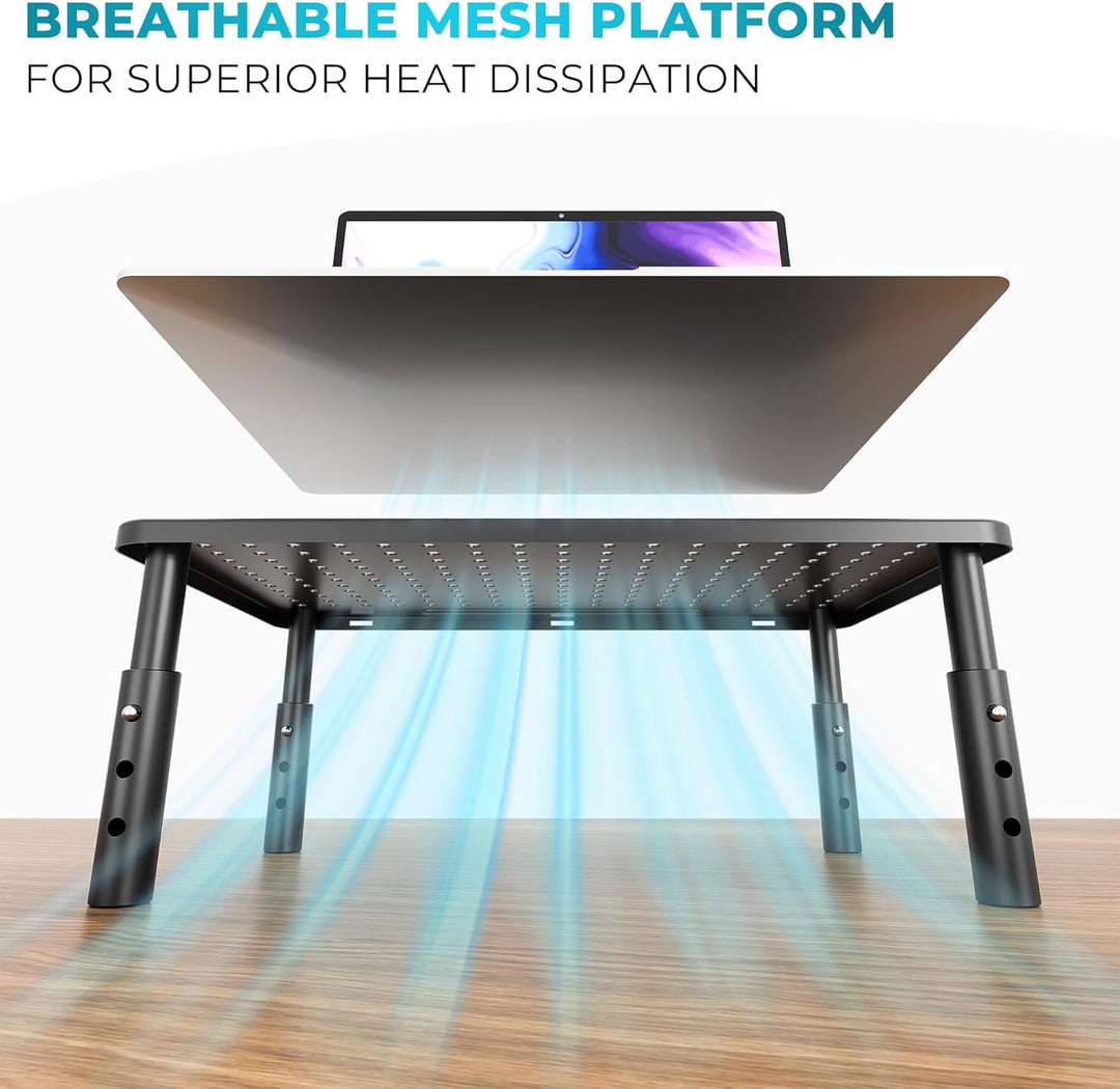 BONTEC Monitorständer Höhenverstellbarer Bildschirmständer Monitor-Raiser Ergonomischer aus hochwert