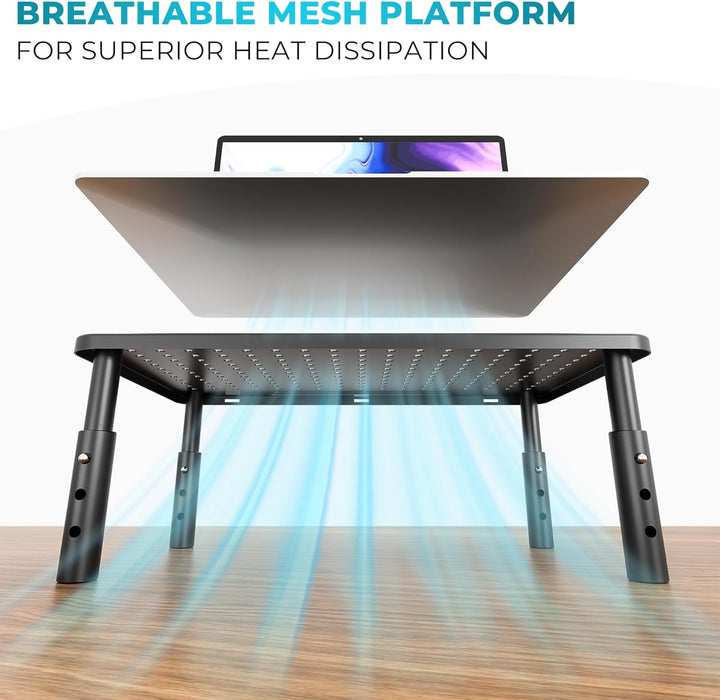 BONTEC Monitorständer Höhenverstellbarer Bildschirmständer Monitor-Raiser Ergonomischer aus hochwert