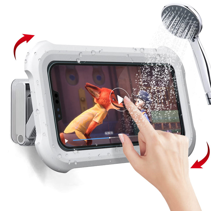 OOLYICO Dusch-Handyhalterung, um 480 ° drehbar, wasserdicht, mit Touchscreen, Duschzubehör, Guardian