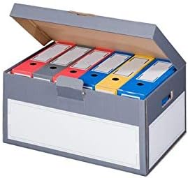 Archivbox Archivschachteln mit Deckel und Tragegriffen 522 x 353 x 260 mm anthrazit Schachtel Archiv
