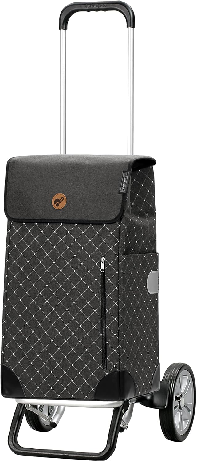 Andersen Shopper Alu Star höhenverstellbar mit Rad Ø 20 cm und 43 Liter Tasche Sofia anthrazit, Anth