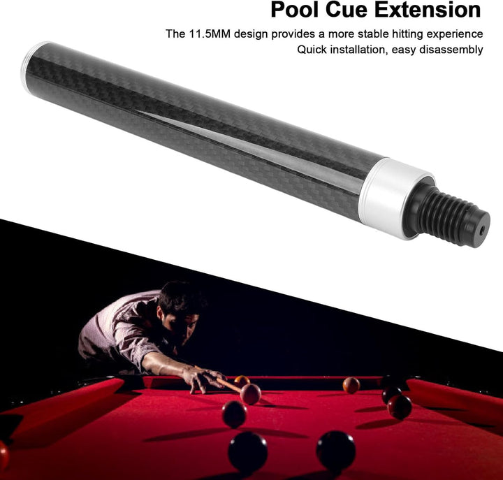 9-Zoll-Pool-Queue-Verlängerung, Kohlefaser, verbesserte Steuerung, komfortabler Touch-Billard-Queue-