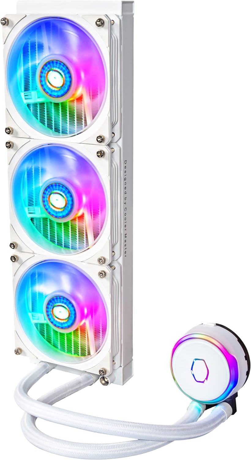 Cooler Master MasterLiquid PL360 Flux CPU-Kühler - AIO Wasserkühlung mit 3 x 120mm Lüfter, 360mm Küh