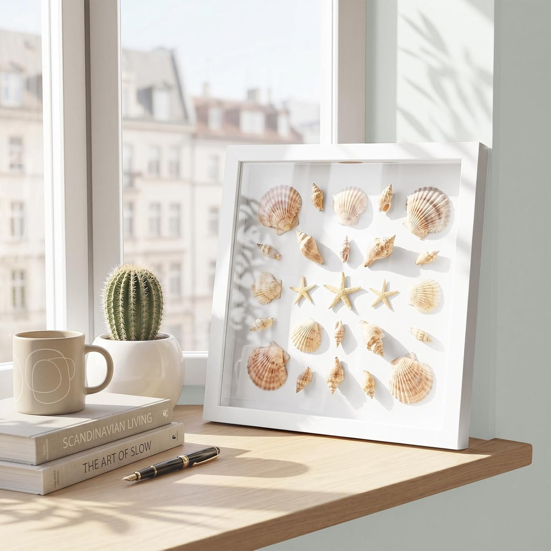 EUGAD 3D Bilderrahmen zum Befüllen, 2er Objektrahmen Spardose, Bilderrahmen 33x33 cm, tiefer Rahmen