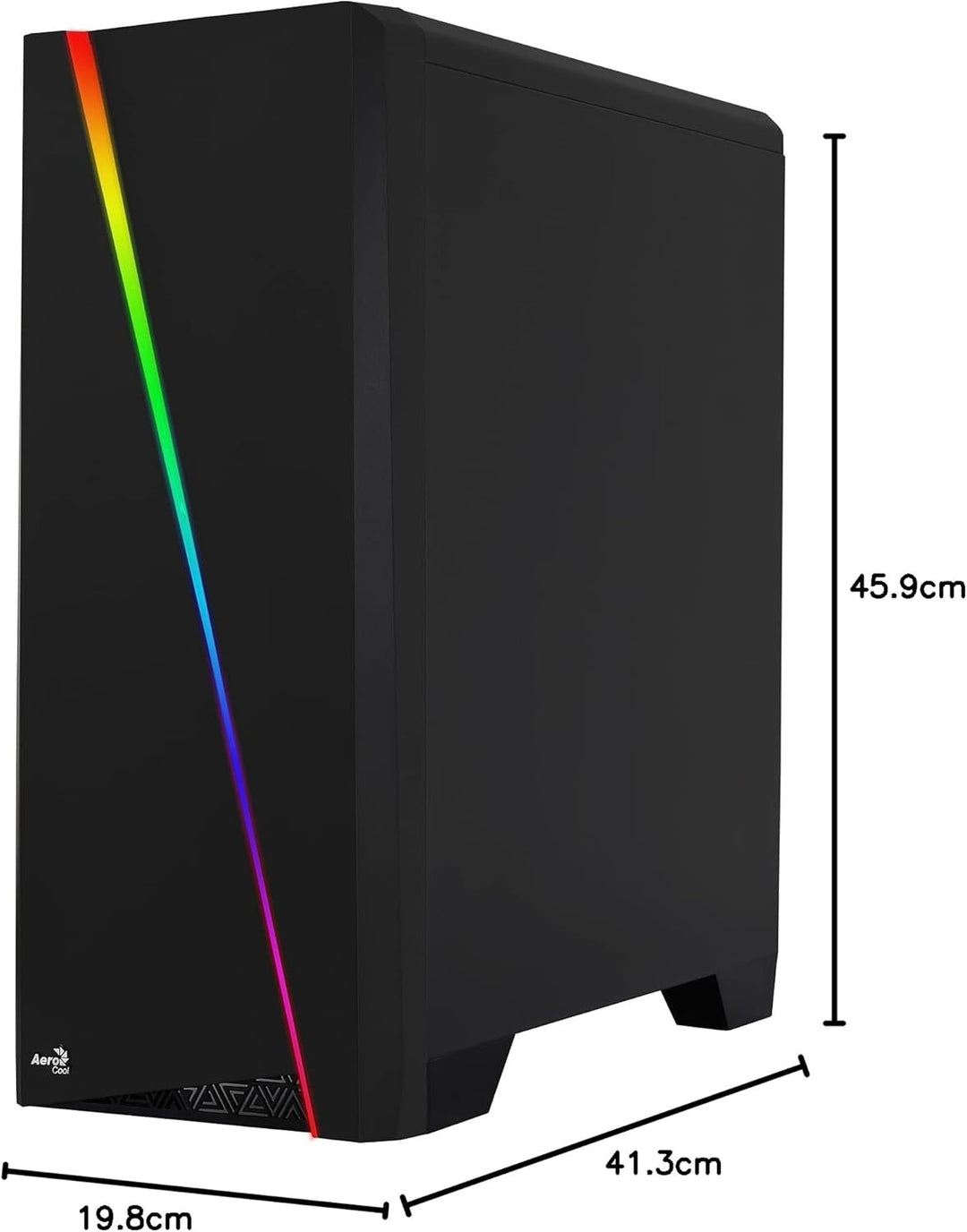 Aerocool CYLON - PC-Gehäuse (Semi-Fackel, ATX, Acryl-Seitenwand, RGB-LED an der Vorderseite, 13 Lich