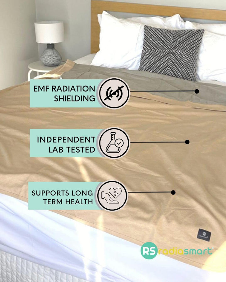 Radia Smart Shielding Bed Sheet, Bed Blanket, Queen Size, EMF Protection 57"x78"