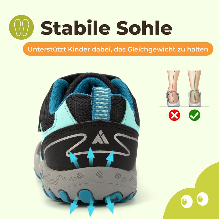 Mishansha Unisex-Kinder Turnschuhe Jungen Mädchen Trekkingschuhe rutschfest Wanderschuhe Outdoor Spo