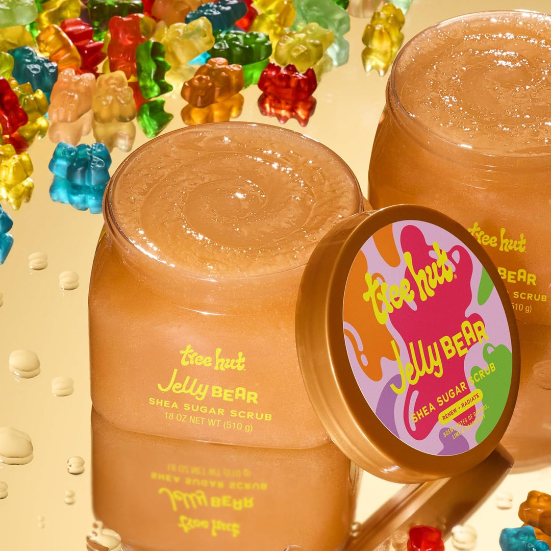 Tree Hut Jelly Bear Shea-Zuckerpeeling, feuchtigkeitsspendendes und feuchtigkeitsspendendes Körperpe