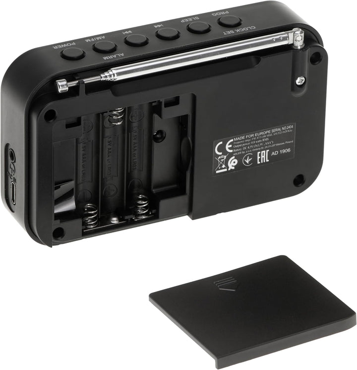 Adler Tragbares Digitalradio, AM/FM AD 1907, LCD-Display, Teleskopantenne, Speicher für 40 Sender, a