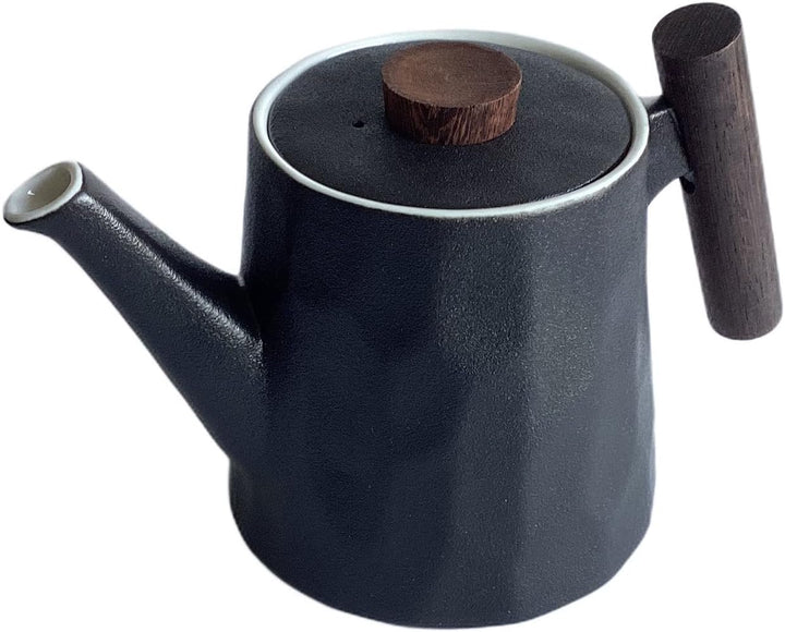 Dekomiro Set 3 Teil. Teeservice TeaLogic Teekanne Negra mit Holzgiff und 2 Becher Negra mit Holzgiff