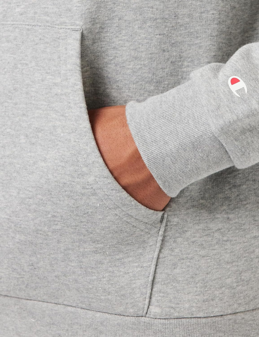 Champion Herren Legacy Basics - Powerblend Fleece Kapuzenpullover S Helles Heather Grey, S Helles He