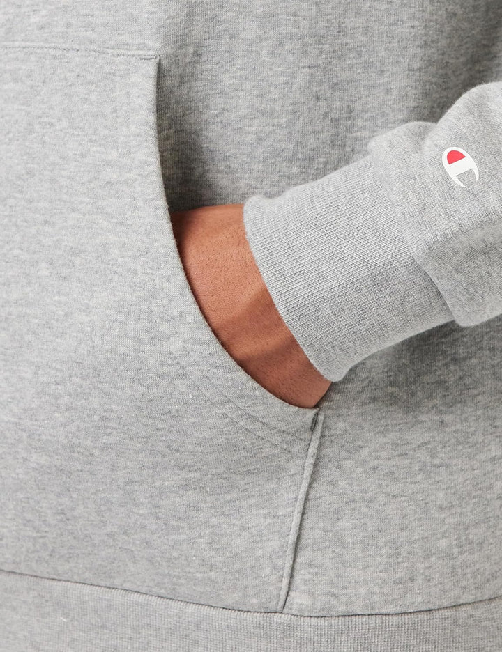 Champion Herren Legacy Basics - Powerblend Fleece Kapuzenpullover S Helles Heather Grey, S Helles He