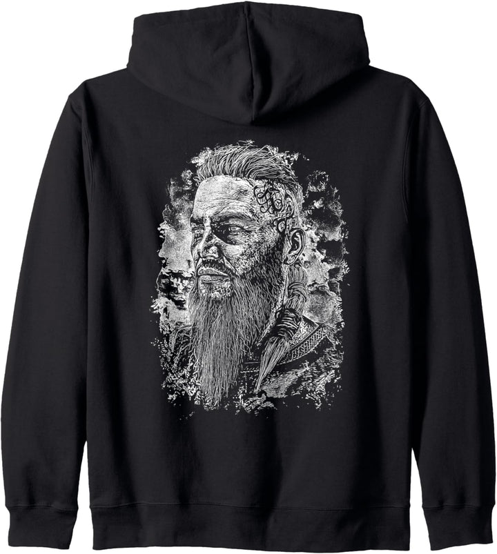 Wikinger Männlich Portrait Himmel Kapuzenjacke