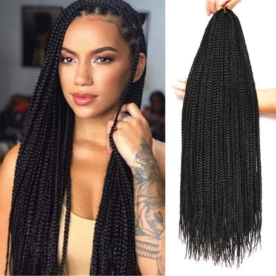 7 Packungen gehäkelte Braids Strähnen Echthaar Haarverlängerung für afrikanische Zöpfe Schwarze Perü
