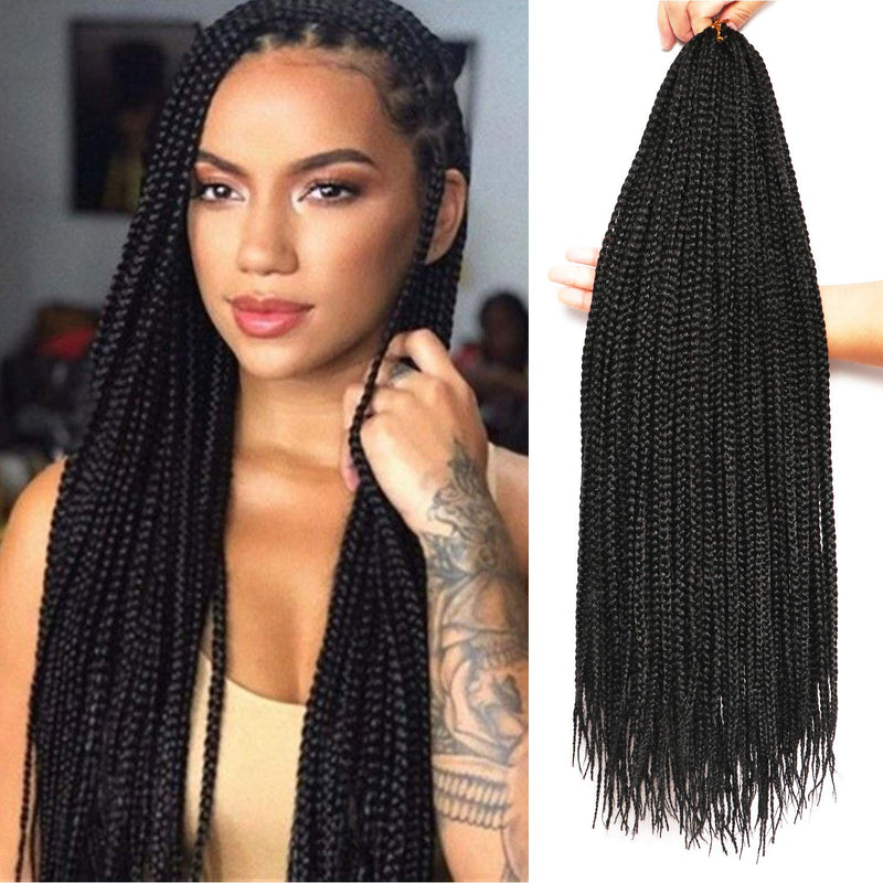 7 Packungen gehäkelte Braids Strähnen Echthaar Haarverlängerung für afrikanische Zöpfe Schwarze Perü