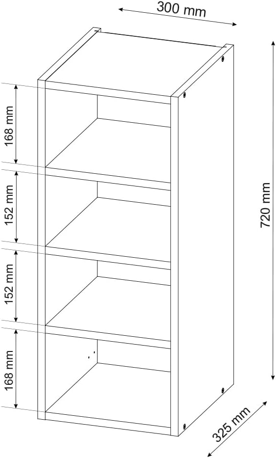 Vicco Hängeschrank Fame-Line, Goldkraft Eiche/Goldkraft Eiche, 30 cm