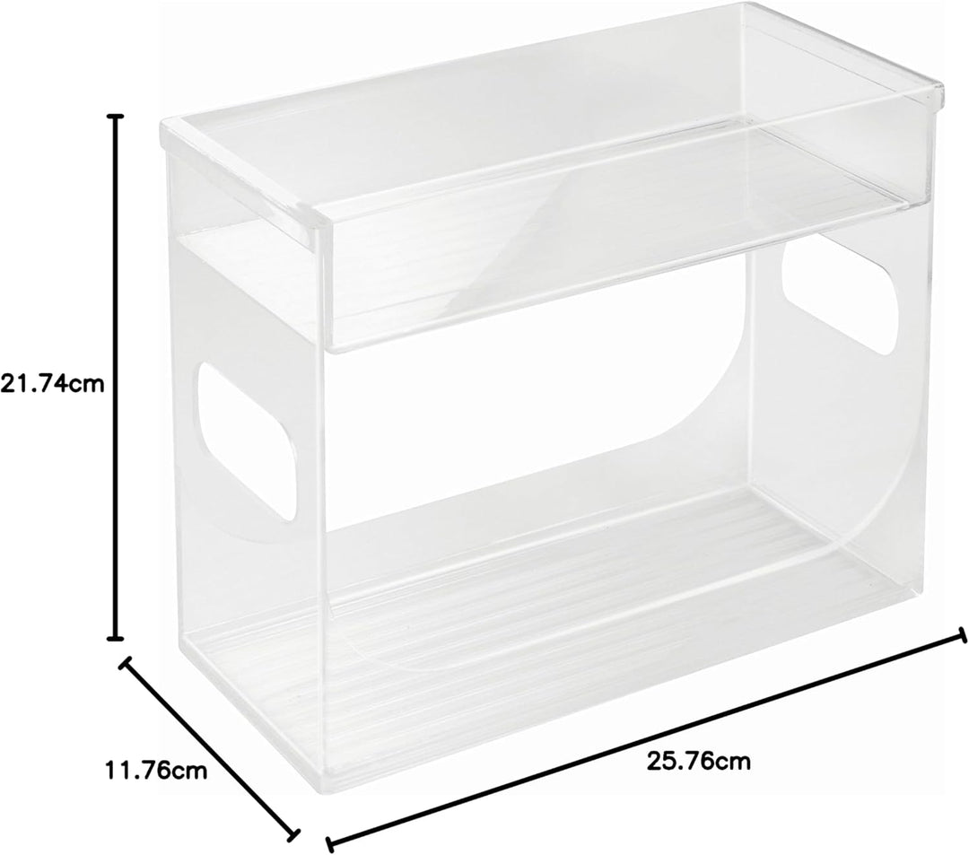 iDesign 68530EU Schrank-Boxen Gewürzregal, 25,75 cm x 11,75 cm x 21,75 cm, durchsichtig, 25,75 cm x
