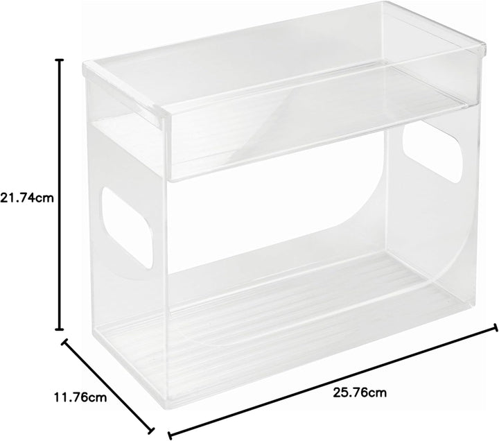 iDesign 68530EU Schrank-Boxen Gewürzregal, 25,75 cm x 11,75 cm x 21,75 cm, durchsichtig, 25,75 cm x