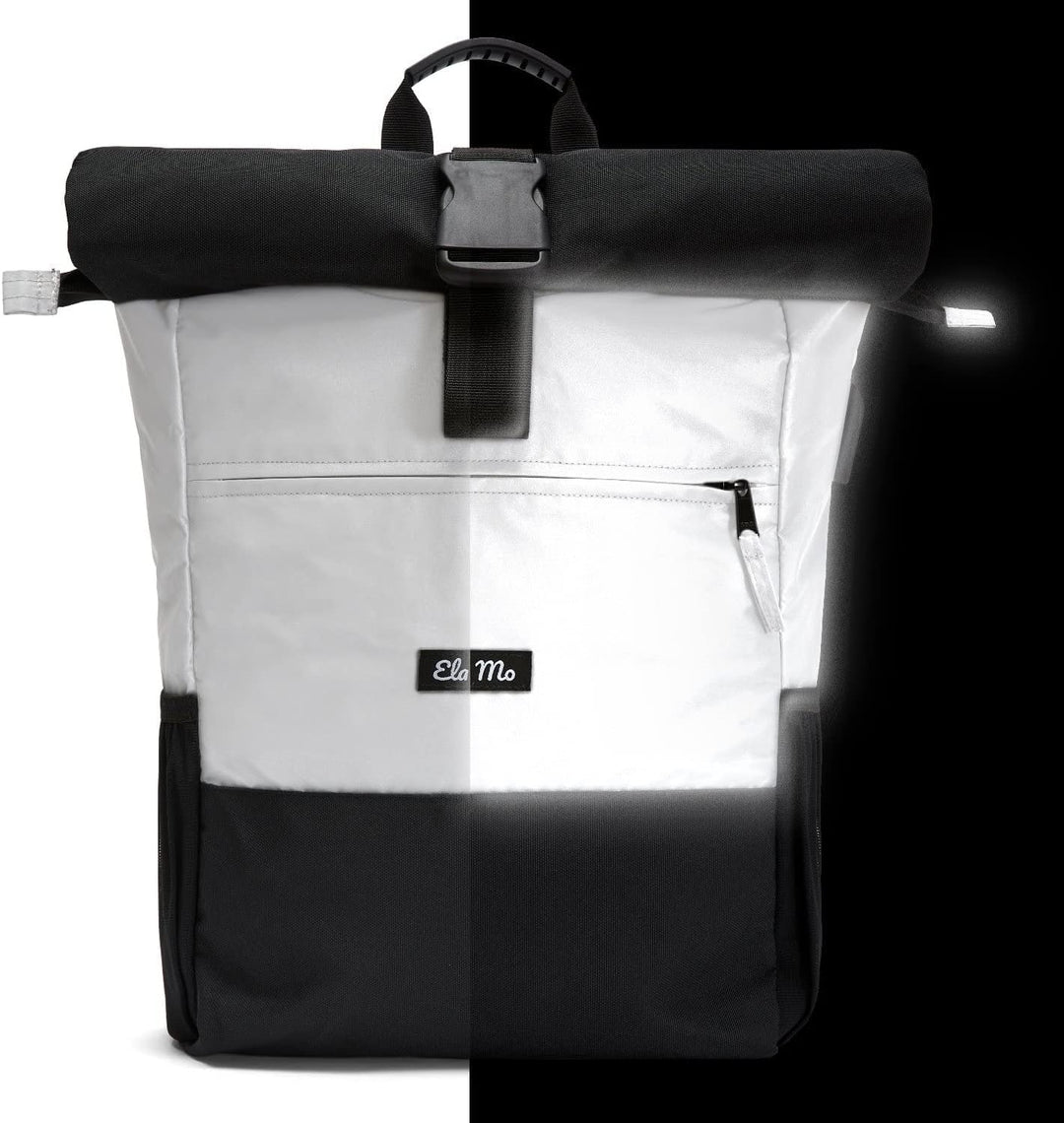 Ela Mo Rucksack Damen Schön, Komfortabel und Durchdacht 18 L (Night Edition - Black), Night Edition