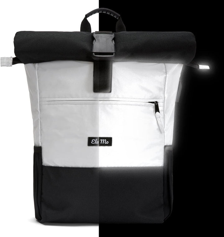 Ela Mo Rucksack Damen Schön, Komfortabel und Durchdacht 18 L (Night Edition - Black), Night Edition