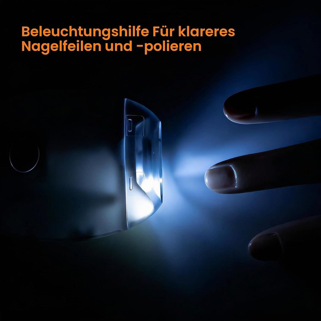 2 Stück Universeller Elektrischer Nagelknipser &amp; Nagelfeile, Automatische Wiederaufladbare Nagelpfle