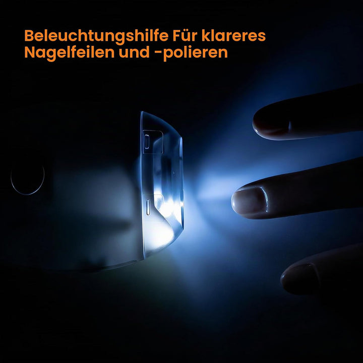 2 Stück Universeller Elektrischer Nagelknipser &amp; Nagelfeile, Automatische Wiederaufladbare Nagelpfle