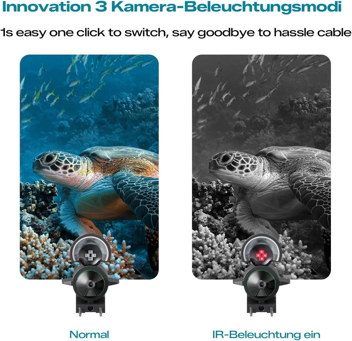 FourQ Underwater Fishing Camera,Fishing Camera Ice vexilar Fish find 4.3inch Hd 1080p LCD Display Un