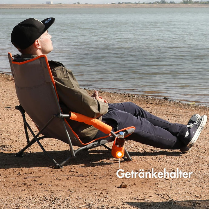 Portal Strandstuhl klappbar leicht Campingstuhl faltbar niedrig atmungsaktives Gewebe Faltstuhl trag