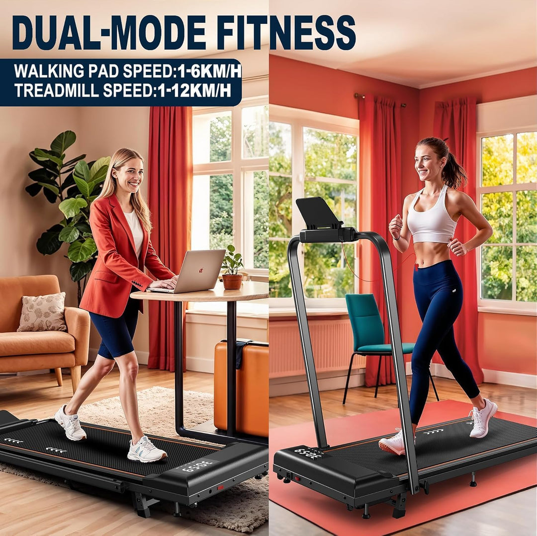 Laufband für Zuhause Klappbar Walking Pad: 7% Steigung Laufband mit 2,5 PS|2,25 PS Motor, Gehpolster