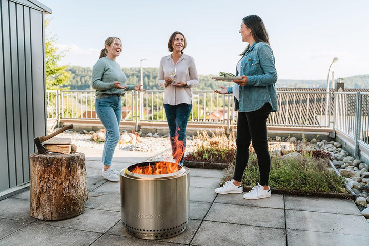 Solo Stove Feuerschale Bonfire Essential Set 2.0 | Inkl. Feuerstelle, Standfuss, Deckel, Mobile Feue