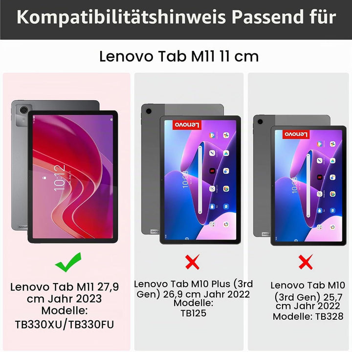 AGARELE Tastatur Hülle für Lenovo Tab M11 11 Zoll 2024, [QWERTZ Deutsch] Tastatur für Lenovo Tab M11