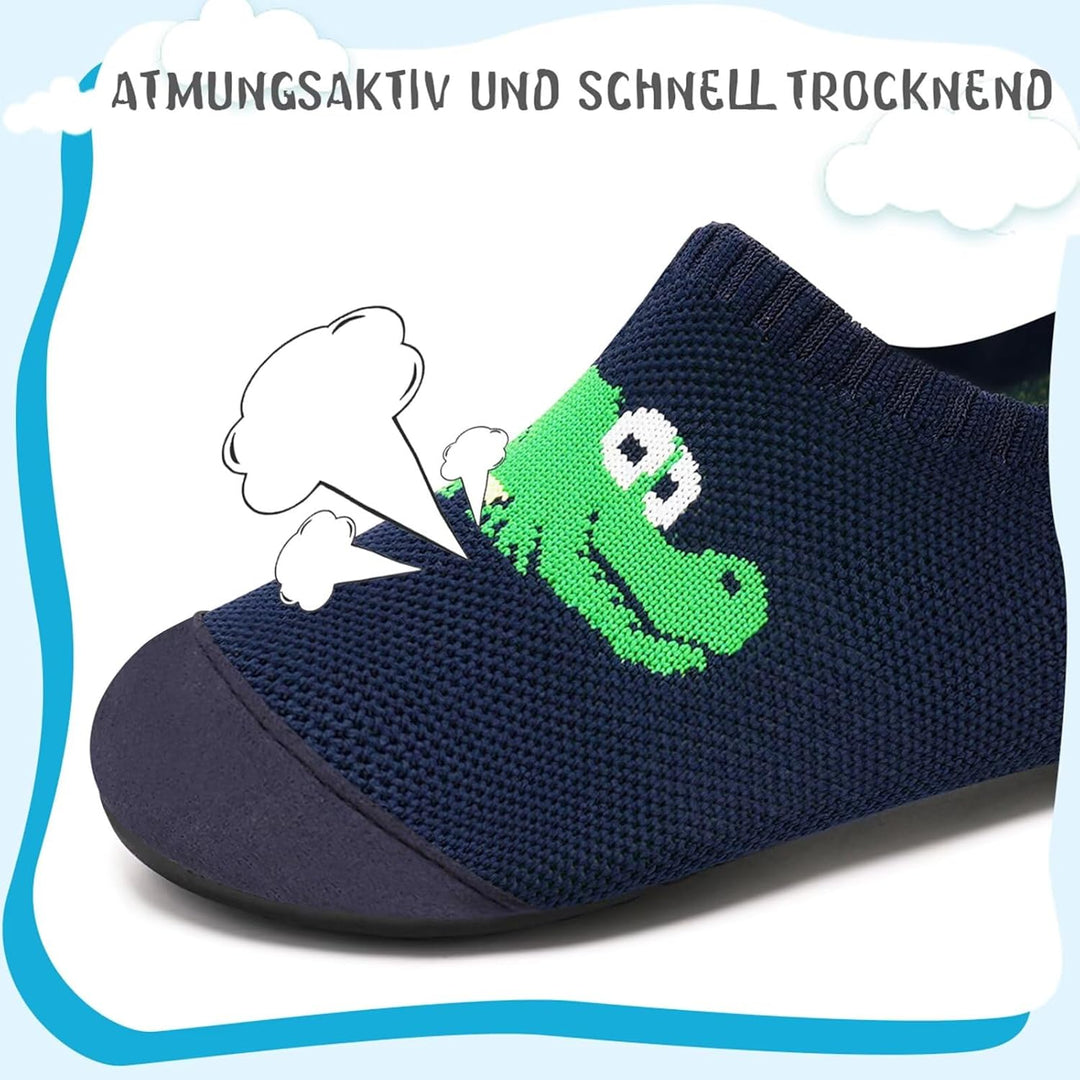 Kyopp Hausschuhe Kinder Junge Mädchen Pantoffeln Atmungsaktive rutschfest Turnschläppchen Weich Barf