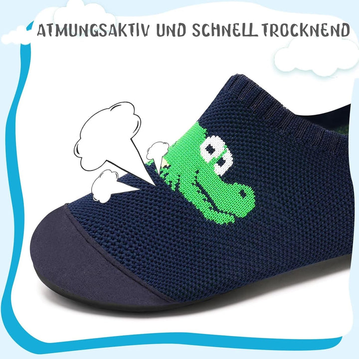 Kyopp Hausschuhe Kinder Junge Mädchen Pantoffeln Atmungsaktive rutschfest Turnschläppchen Weich Barf