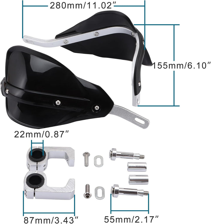 GOOFIT 7/8 '' Motorrad Handbürste Lenkerschutz Guards Handguard Handleba Ersatz für ATV Roller Go Ka
