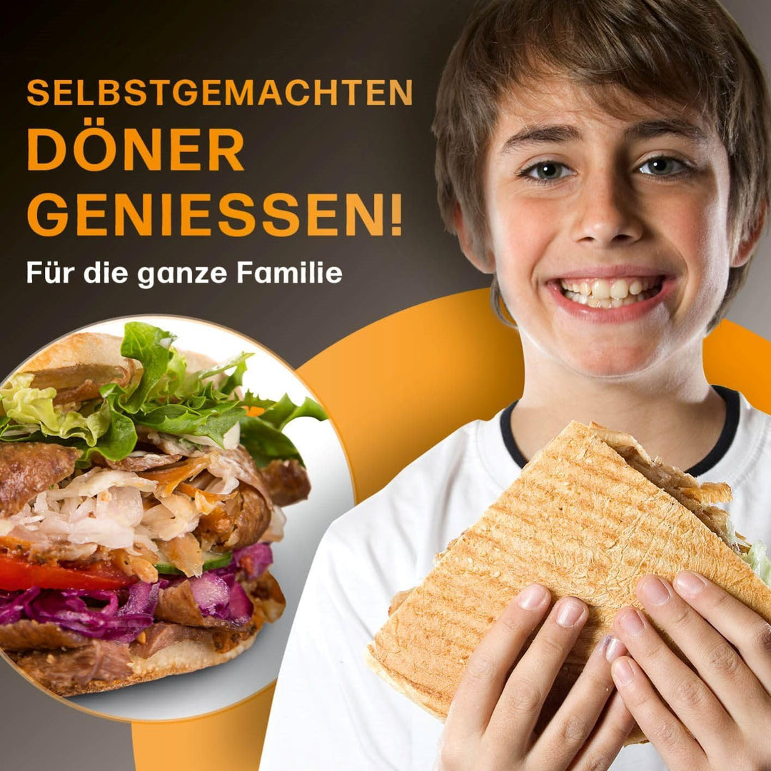 GOURMETmaxx Dönergrill | vertikaler Elektrogrill für Döner, Gyros, Schaschlik | Grill elektrisch mit