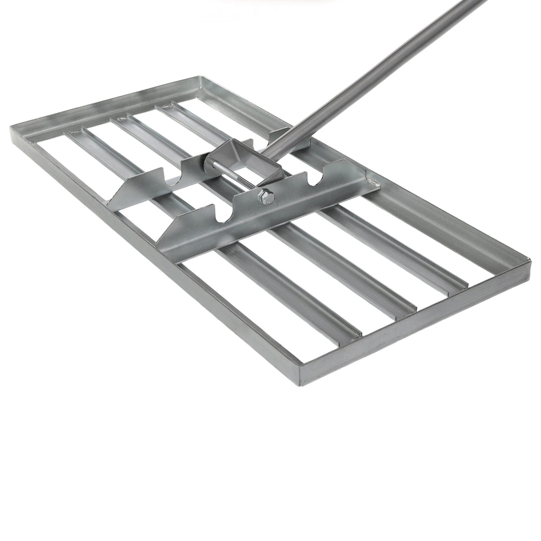SattesGrün 75x35cm Profi Rasenrakel inklusive Stiel Rakel zum Sanden Abziehen Levelingrake Flächeneb
