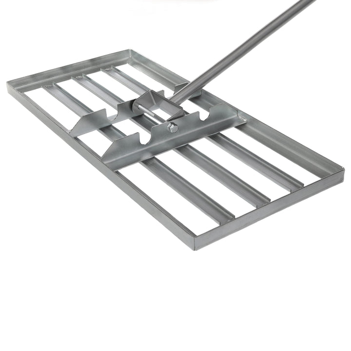 SattesGrün 75x35cm Profi Rasenrakel inklusive Stiel Rakel zum Sanden Abziehen Levelingrake Flächeneb