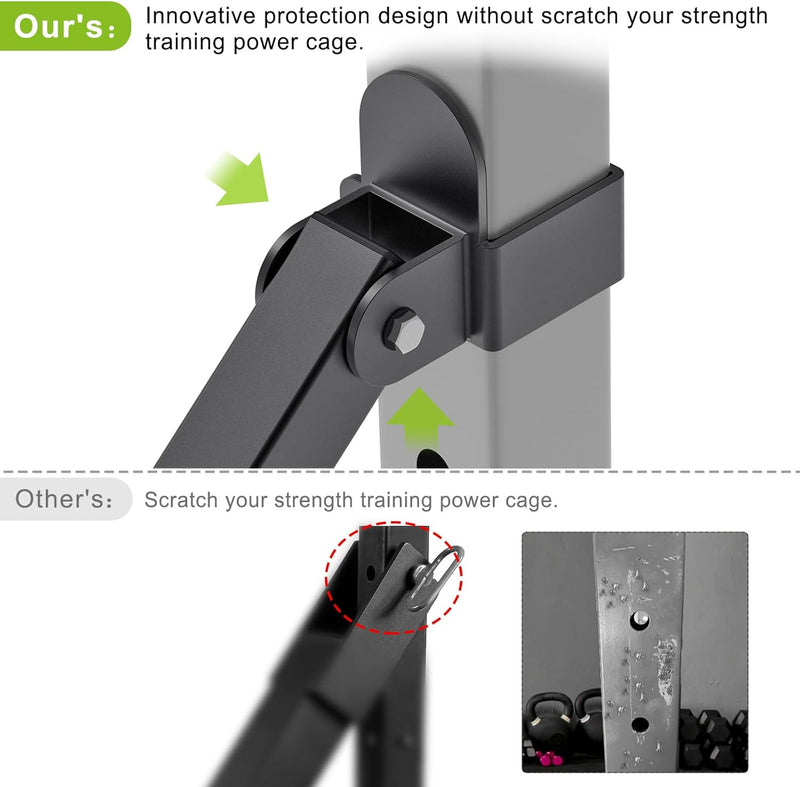 Kipika Gürtel Kniebeugen Befestigung für Power Racks und Käfige, passend für 3x3 Power Cage Squat Ra